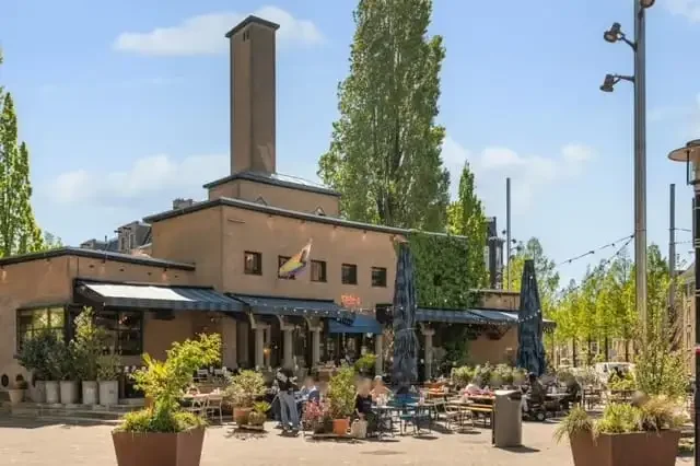 geblurde versie van de foto als achtergrond
