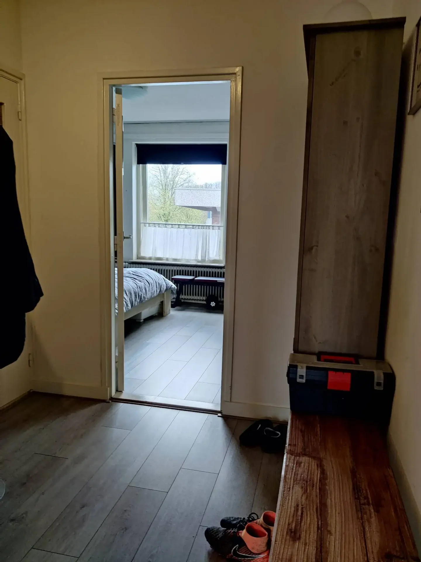 geblurde versie van de foto als achtergrond