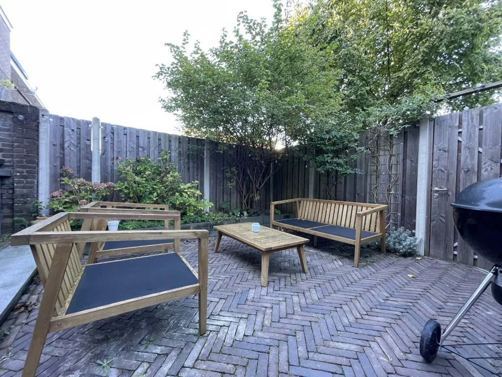 geblurde versie van de foto als achtergrond