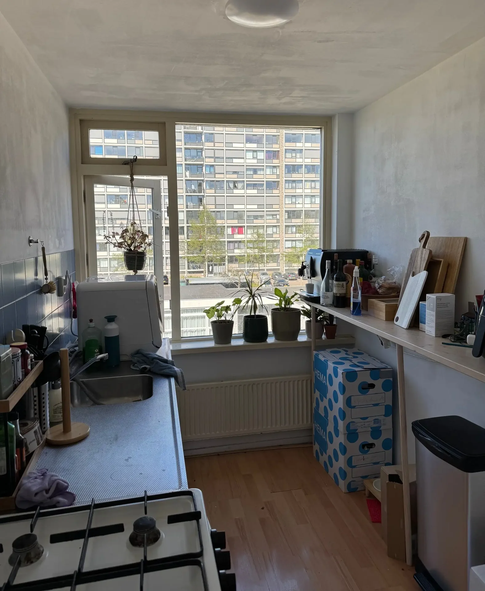 geblurde versie van de foto als achtergrond