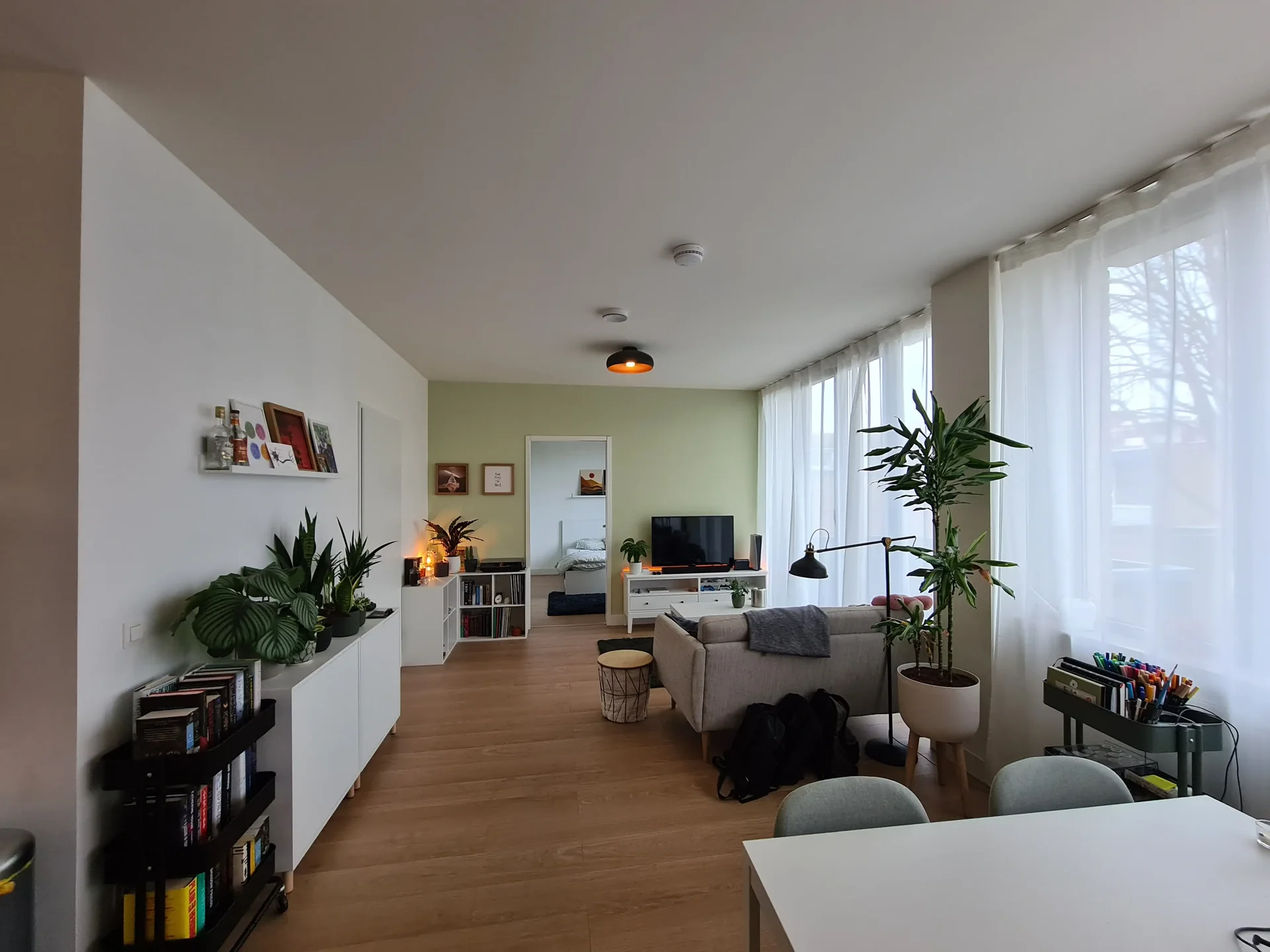 geblurde versie van de foto als achtergrond