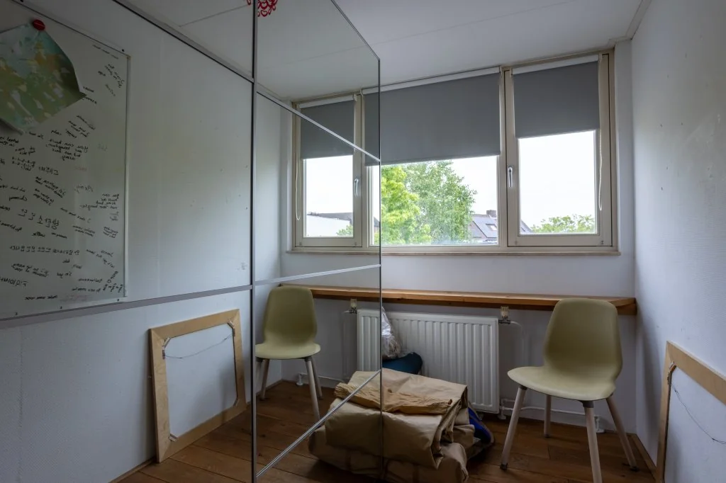 geblurde versie van de foto als achtergrond