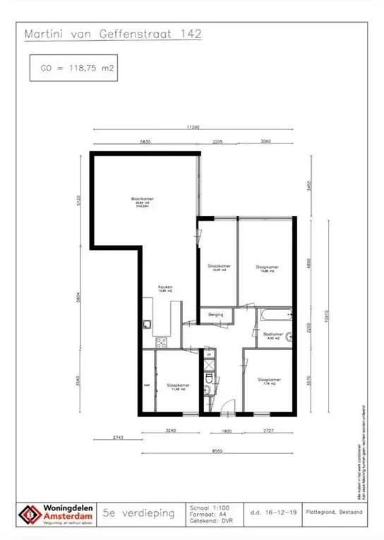 Foto van de Appartement gelegen aan de Martini van Geffenstraat in Amsterdam