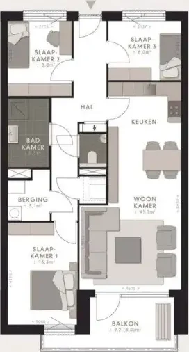 Foto van de Appartement gelegen aan de Anthony Roodvoetsstraat in Haarlem
