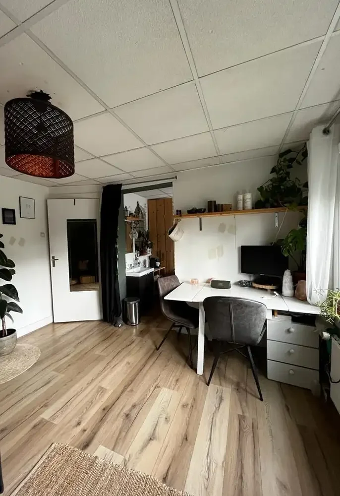 geblurde versie van de foto als achtergrond