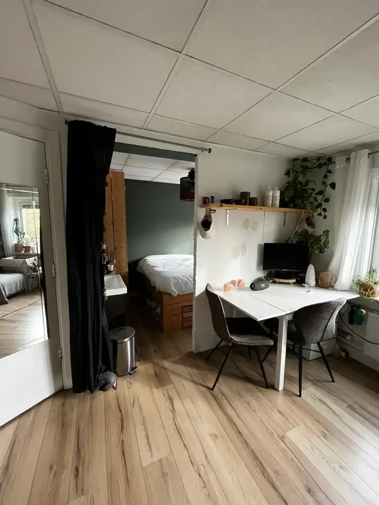 geblurde versie van de foto als achtergrond
