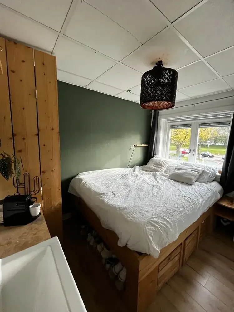 geblurde versie van de foto als achtergrond