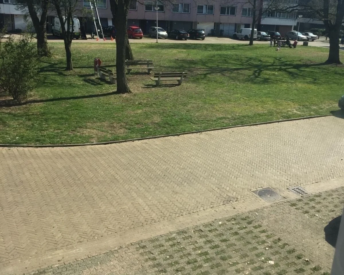 geblurde versie van de foto als achtergrond