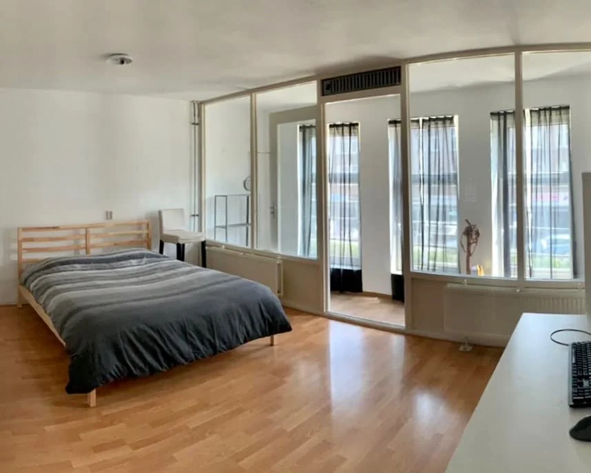 geblurde versie van de foto als achtergrond