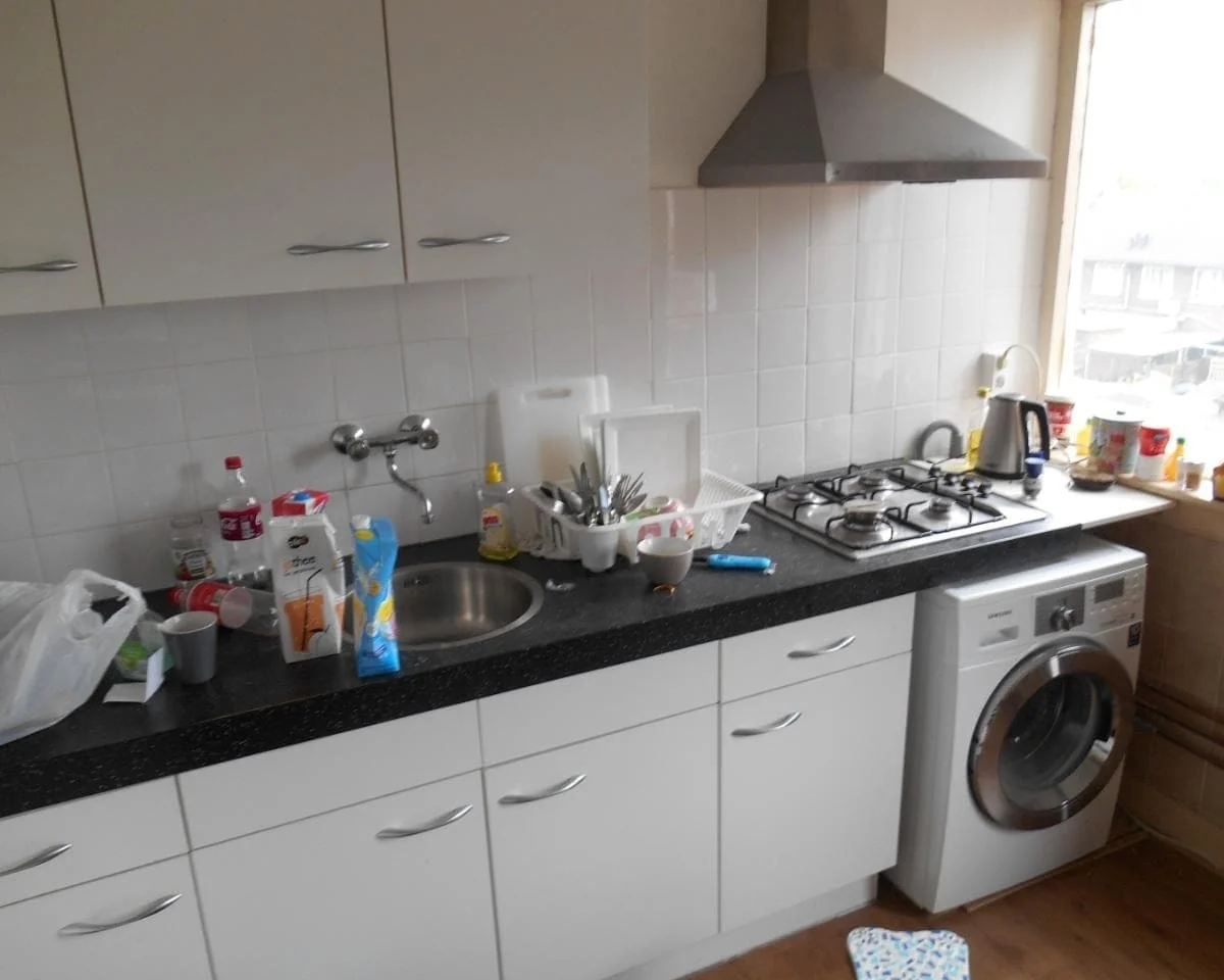 geblurde versie van de foto als achtergrond