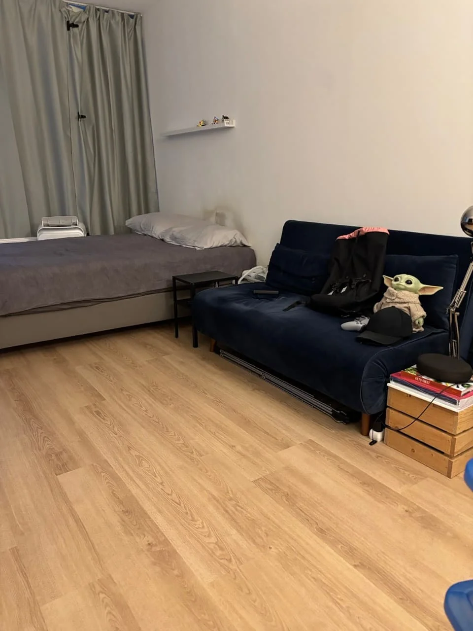 geblurde versie van de foto als achtergrond