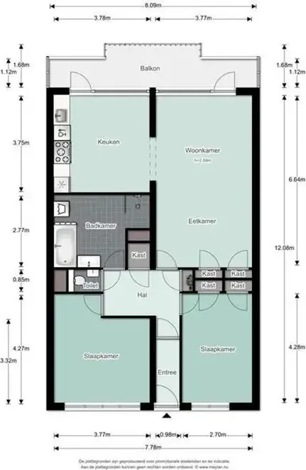 Foto van de Appartement gelegen aan de Bolestein in Amsterdam