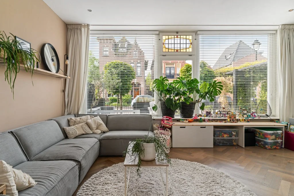 geblurde versie van de foto als achtergrond