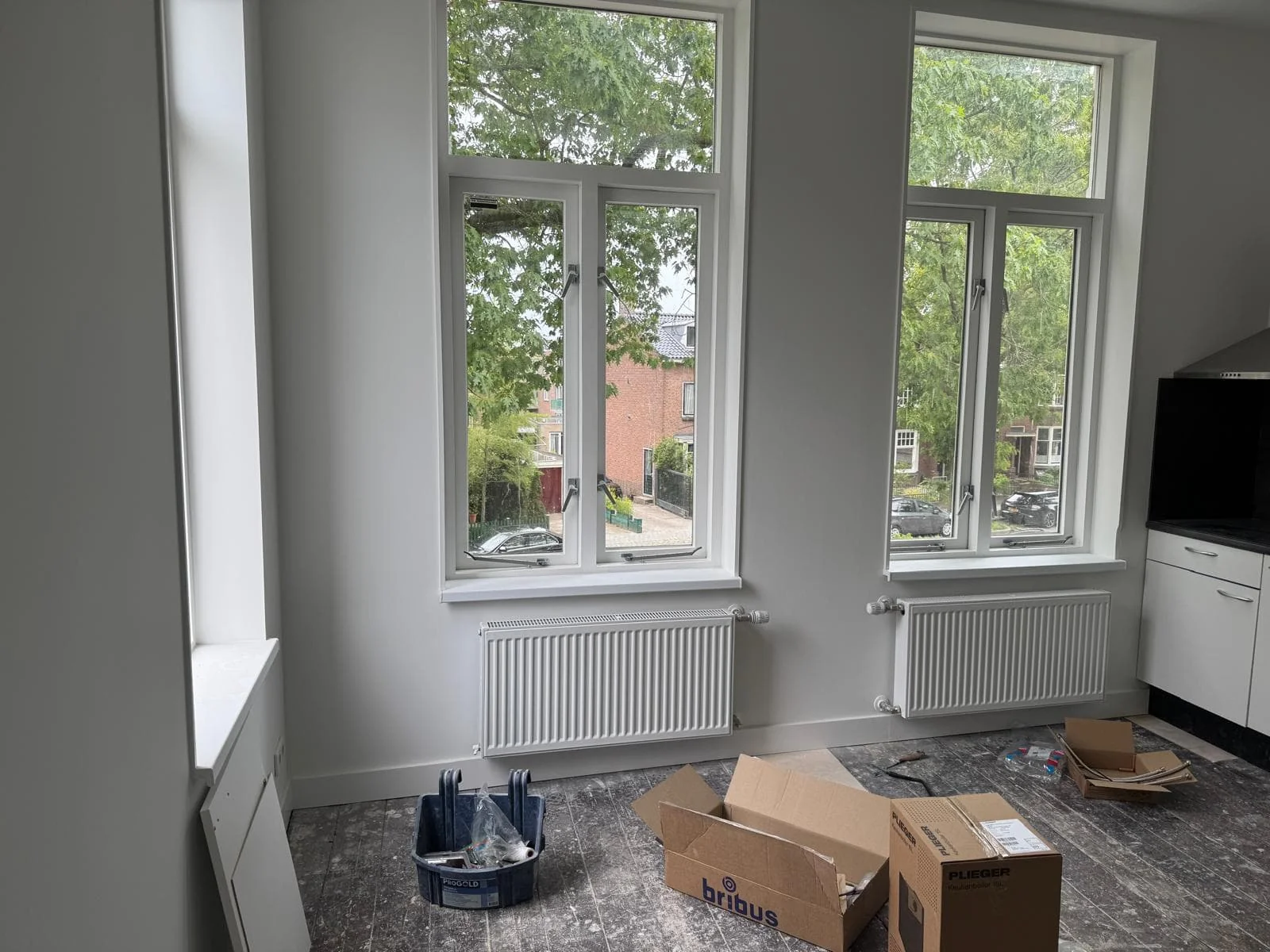 geblurde versie van de foto als achtergrond