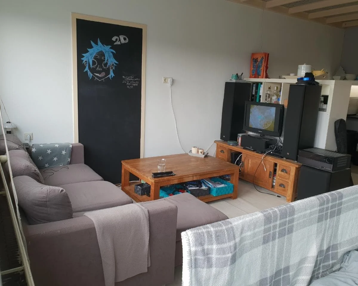 geblurde versie van de foto als achtergrond