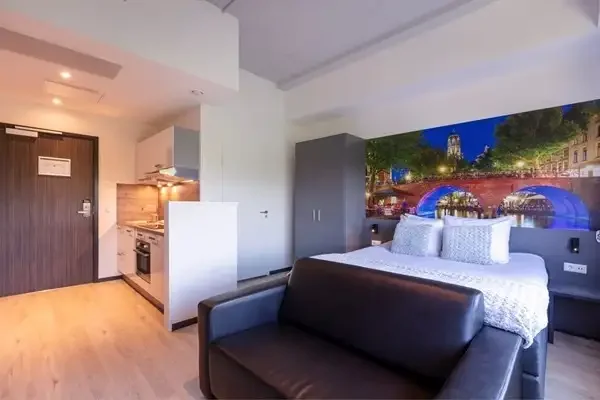 geblurde versie van de foto als achtergrond