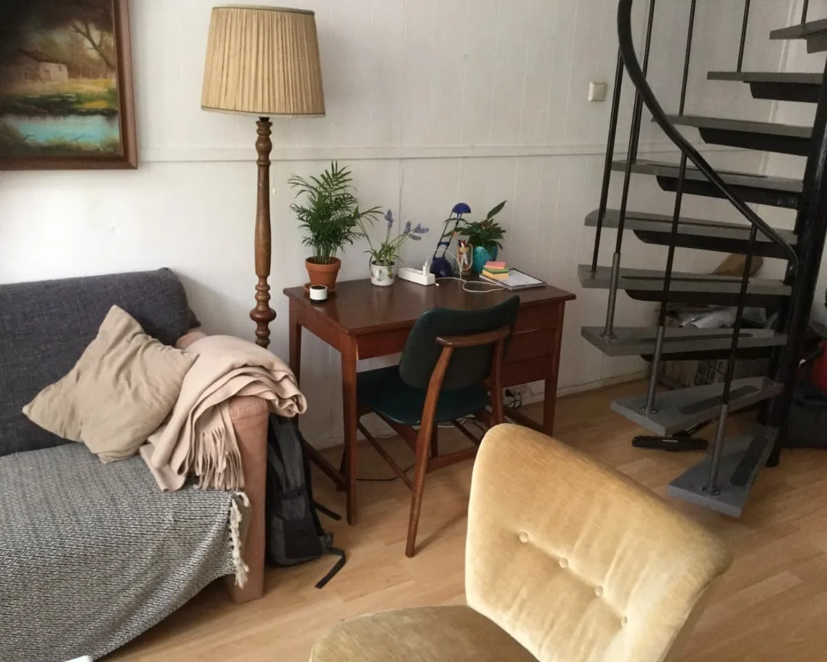 geblurde versie van de foto als achtergrond