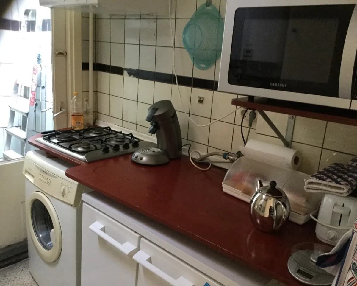 geblurde versie van de foto als achtergrond
