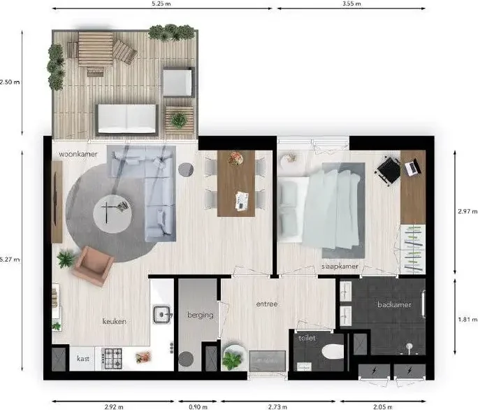 Foto van de Appartement gelegen aan de Kadeplein in Roosendaal