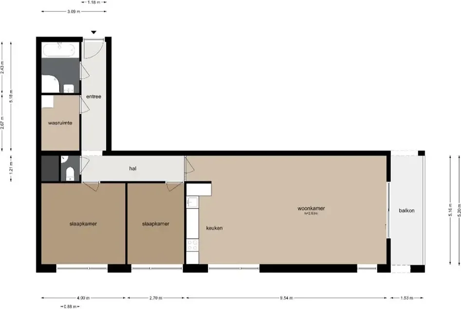 Foto van de Appartement gelegen aan de Sumatrakade in Amsterdam