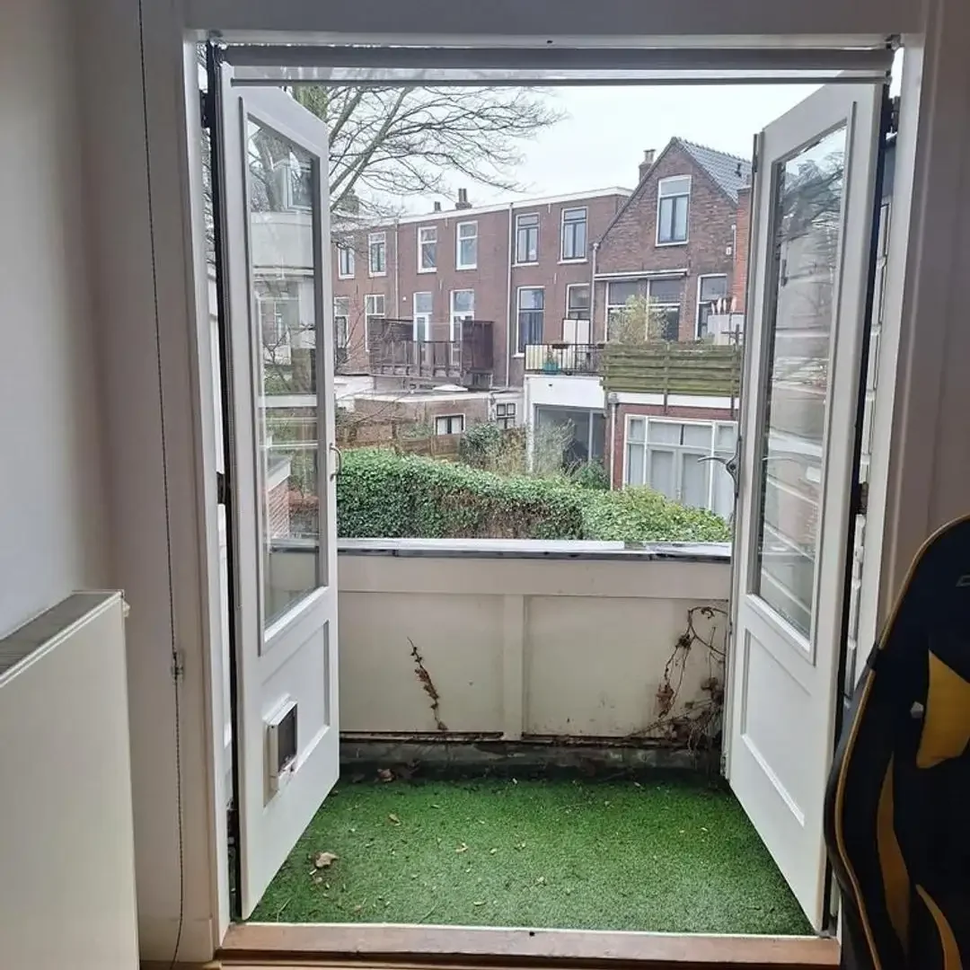 geblurde versie van de foto als achtergrond