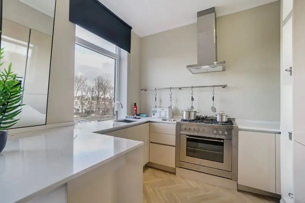 geblurde versie van de foto als achtergrond