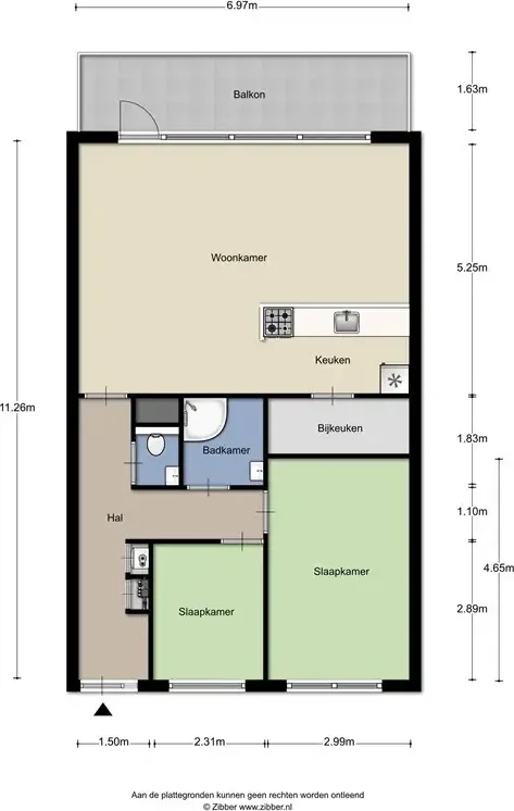 Foto van de Appartement gelegen aan de Wolbrantskerkweg in Amsterdam