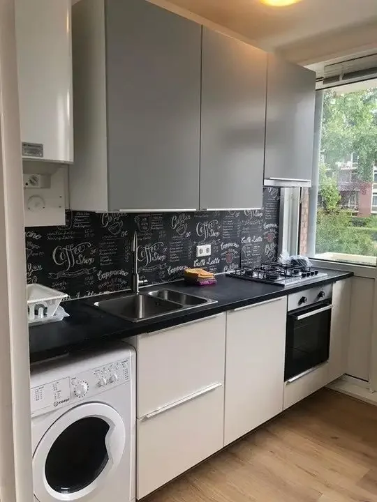 geblurde versie van de foto als achtergrond