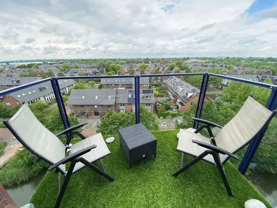 geblurde versie van de foto als achtergrond