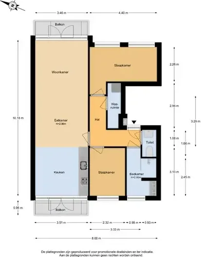 Foto van de Appartement gelegen aan de Admiraal De Ruijterweg in Amsterdam