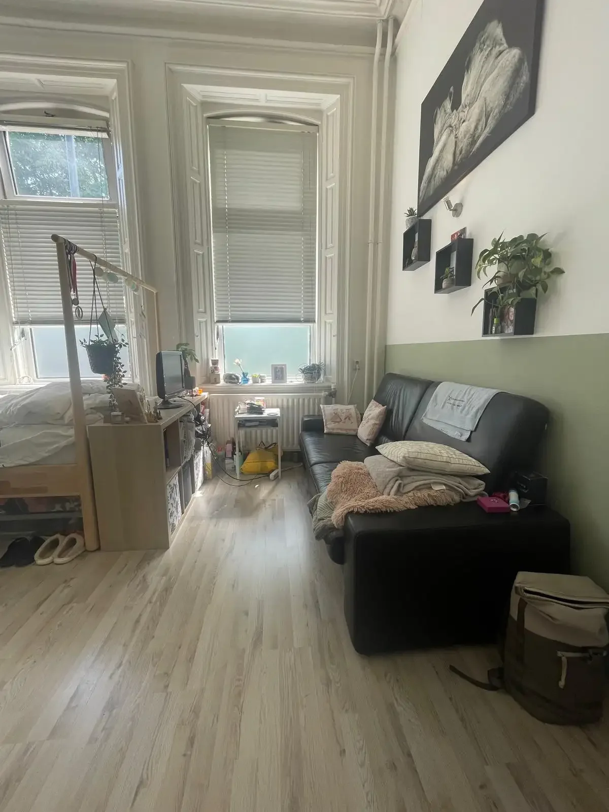 geblurde versie van de foto als achtergrond