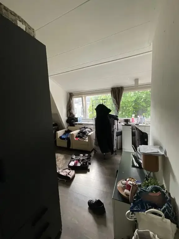 geblurde versie van de foto als achtergrond