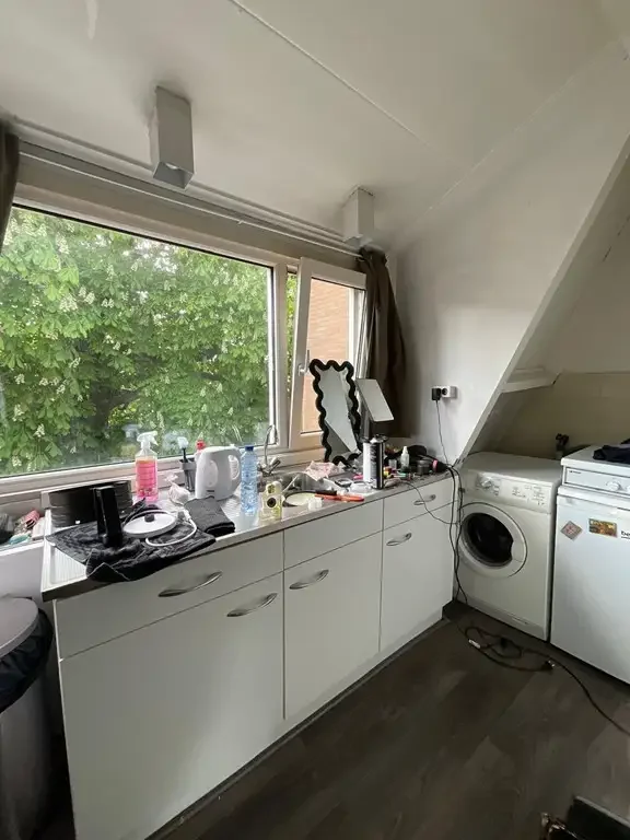 geblurde versie van de foto als achtergrond