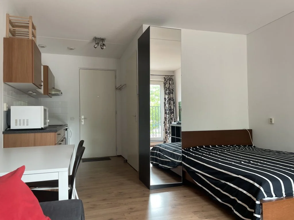 geblurde versie van de foto als achtergrond