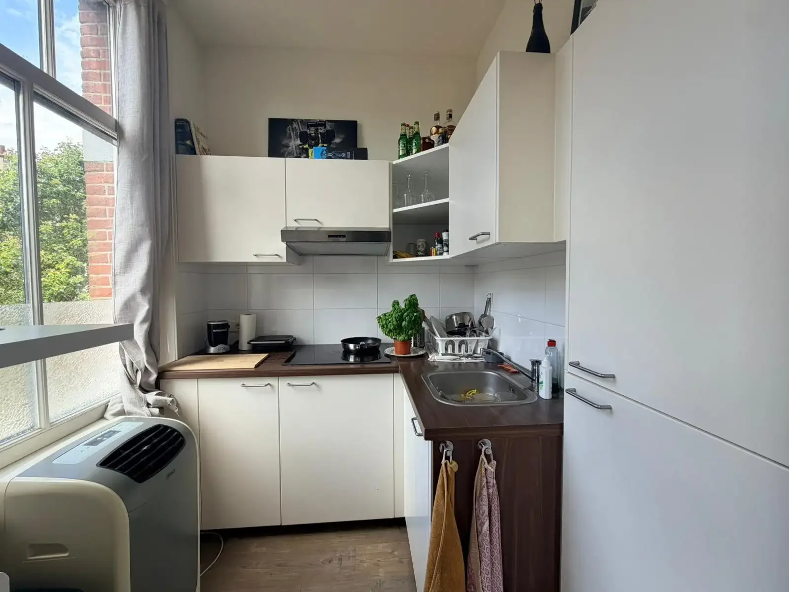 geblurde versie van de foto als achtergrond