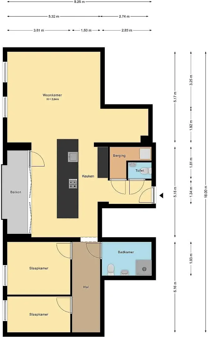 Foto van de Appartement gelegen aan de Wiborgeiland in Amsterdam