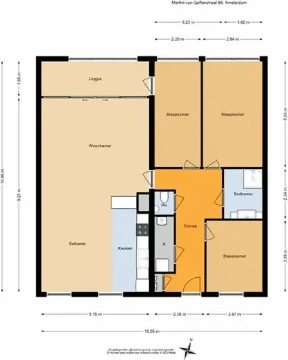Foto van de Appartement gelegen aan de Martini van Geffenstraat in Amsterdam