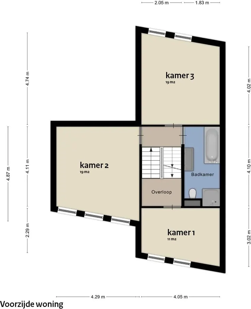 Foto van de Kamer gelegen aan de Kastanjestraat in Tilburg
