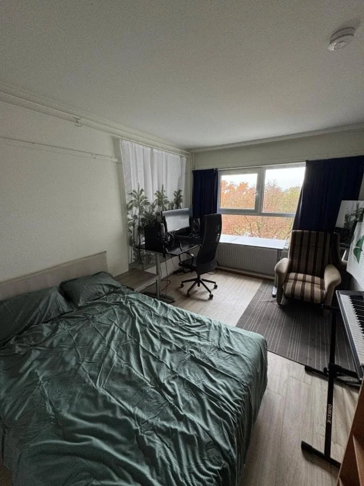 geblurde versie van de foto als achtergrond