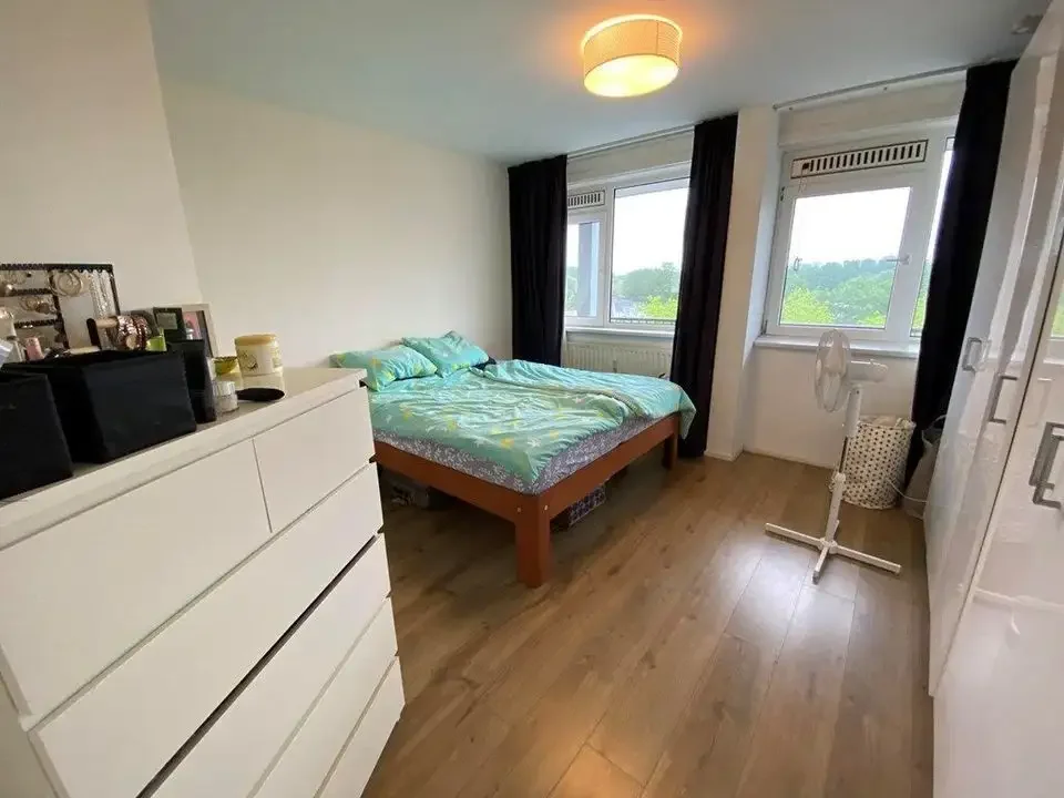 geblurde versie van de foto als achtergrond
