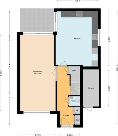 Foto van de Appartement gelegen aan de Prunuslaan in Oudorp