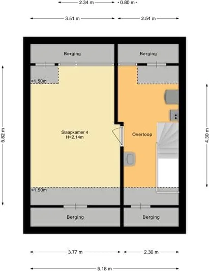 Foto van de Appartement gelegen aan de Prunuslaan in Oudorp