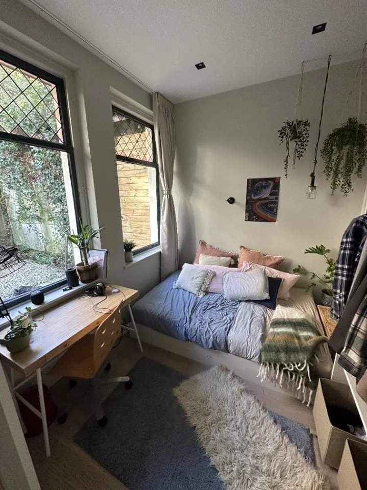 geblurde versie van de foto als achtergrond