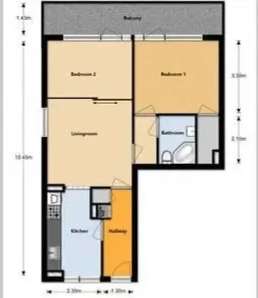 Foto van de Appartement gelegen aan de Grubbehoeve in Amsterdam