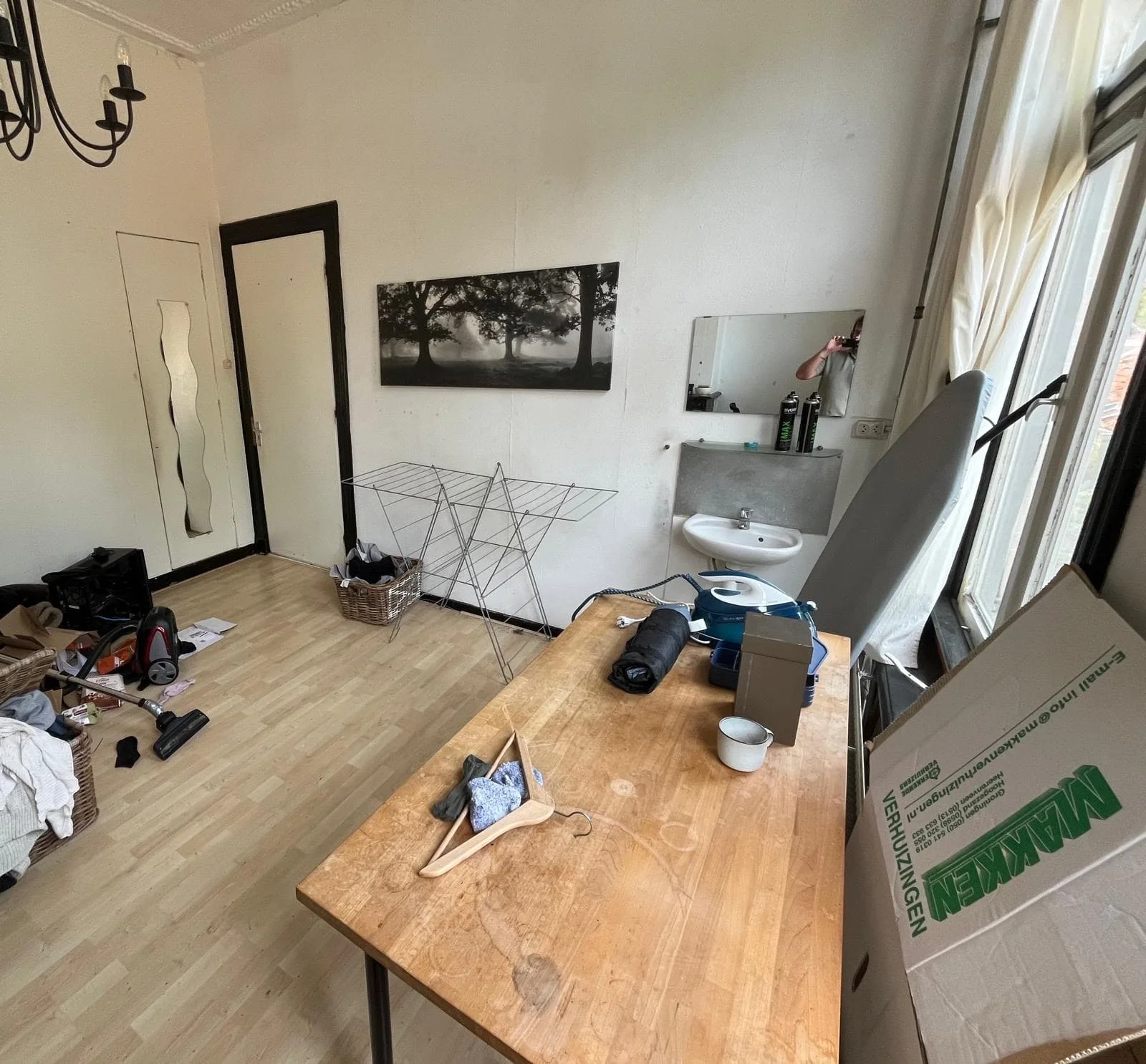 geblurde versie van de foto als achtergrond