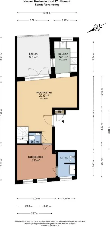 Foto van de Appartement gelegen aan de Nieuwe Koekoekstraat in Utrecht