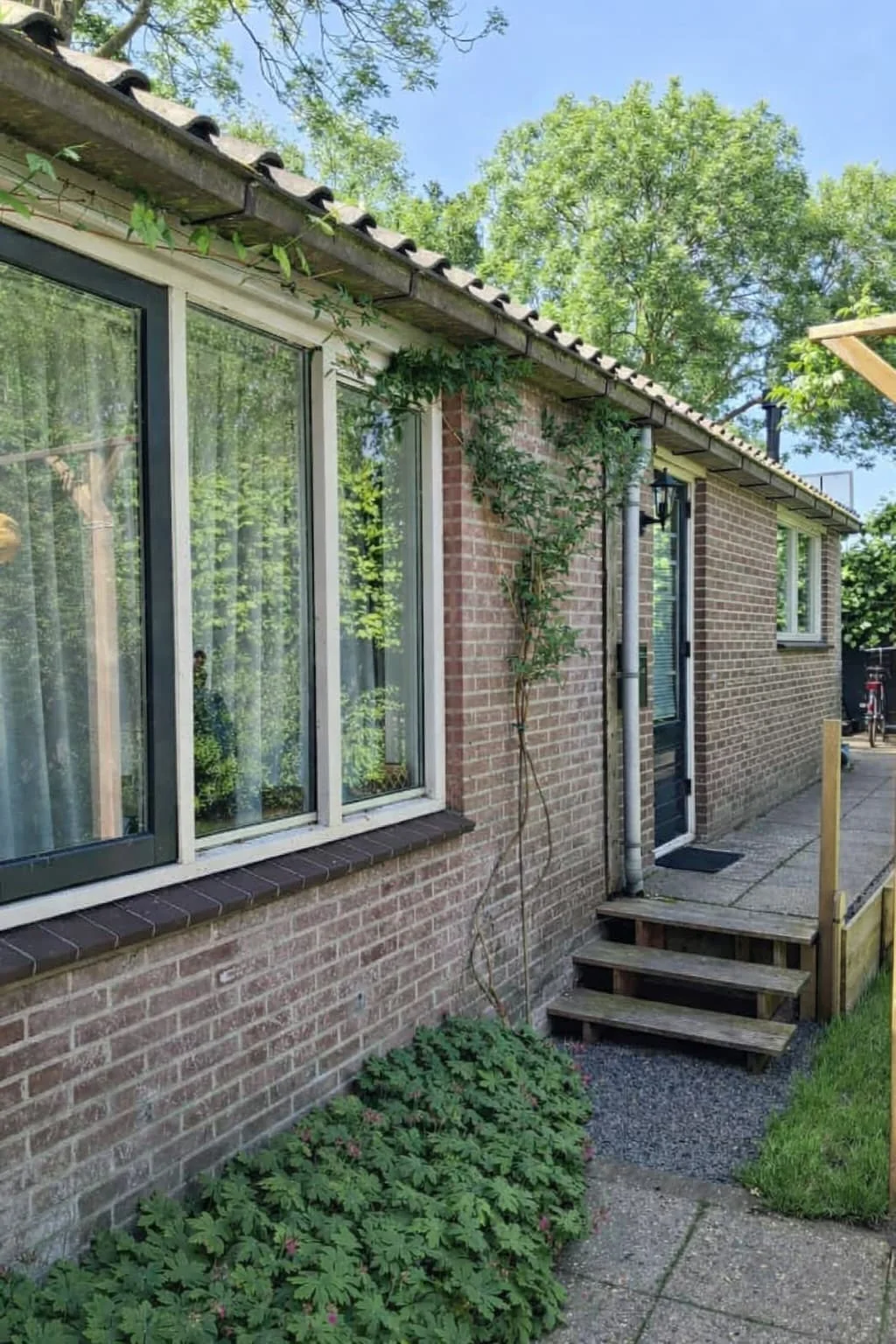 geblurde versie van de foto als achtergrond