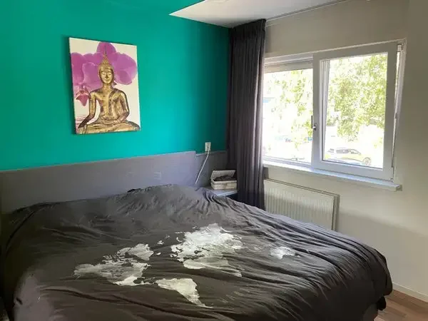 geblurde versie van de foto als achtergrond