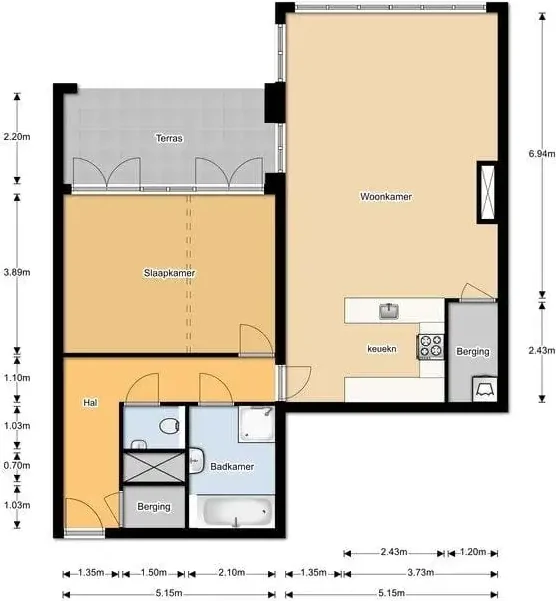 Foto van de Appartement gelegen aan de Saskia van Uijlenburgkade in Amsterdam