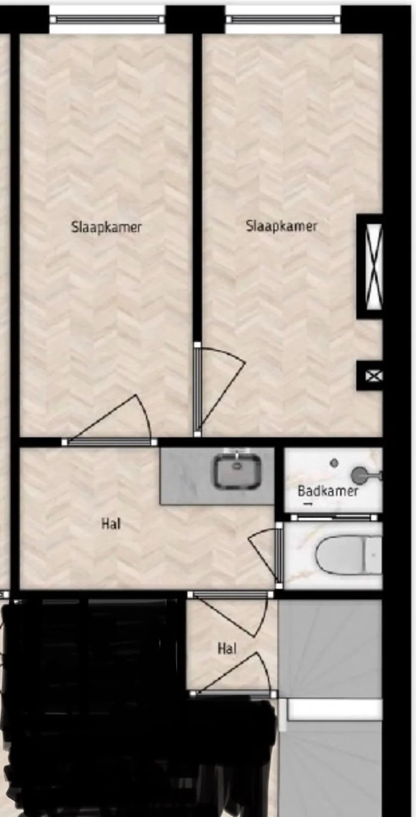 Foto van de Studio gelegen aan de Ferdinand Bolstraat in Amsterdam